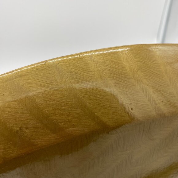 Vintage Japanese Lacquerware Gold Triangle Tray With Bamboo & Butterfly Design - Picture 10 of 14